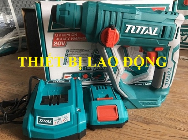 Máy khoan bê tông dùng pin 20V Total TRHLI1601 (1 PIN VÀ 1 SẠC) THIẾT BỊ LAO ĐÔNG