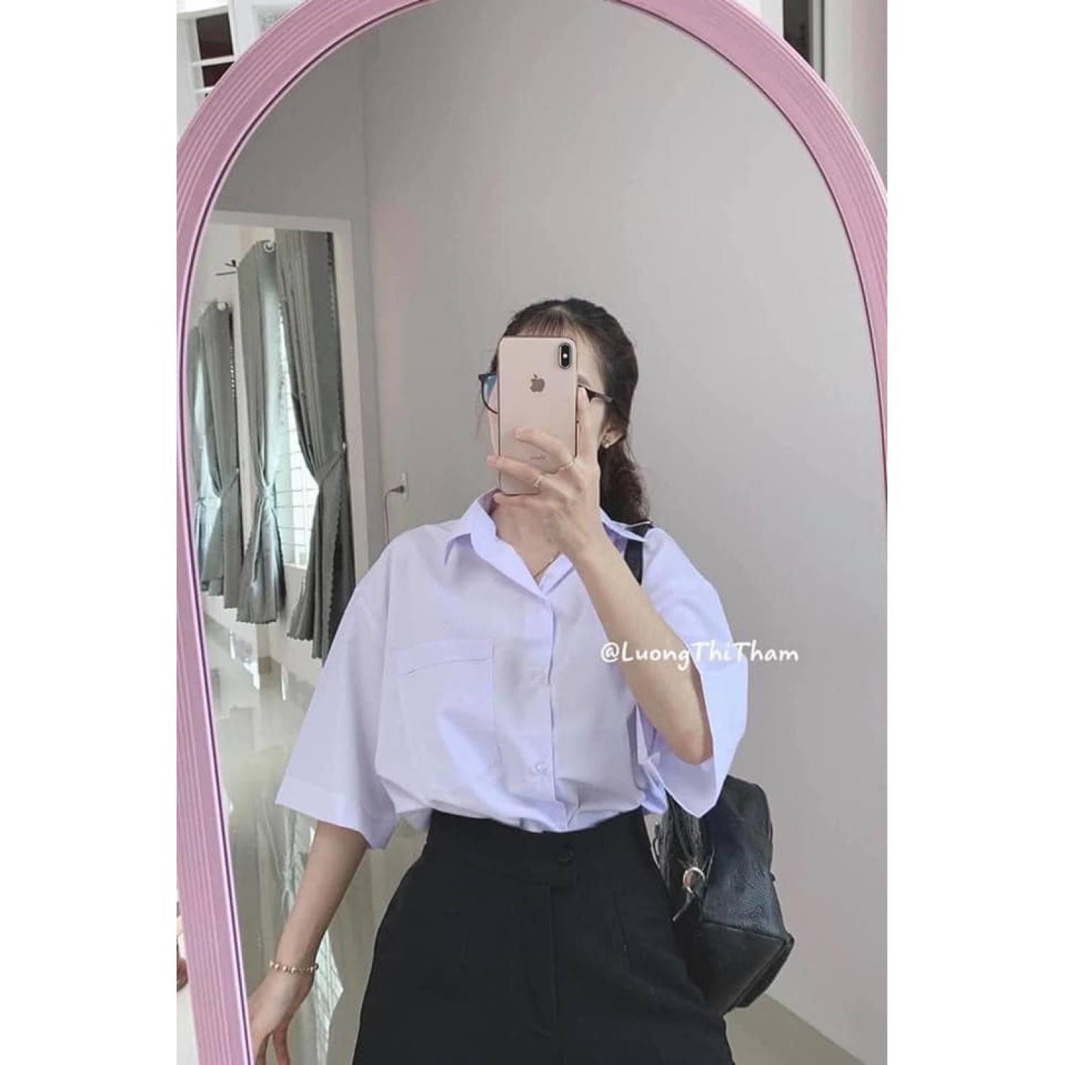 sơ mi trắng trơn
