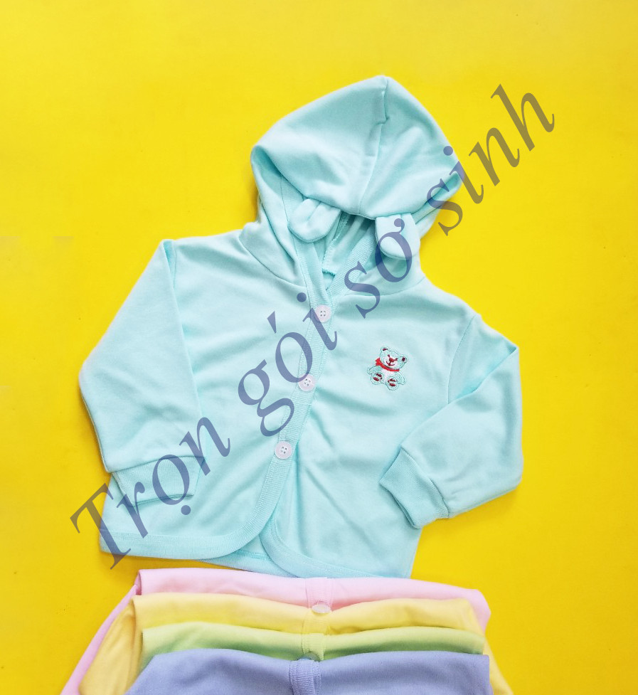 Áo khoác có nón cho bé chất cotton