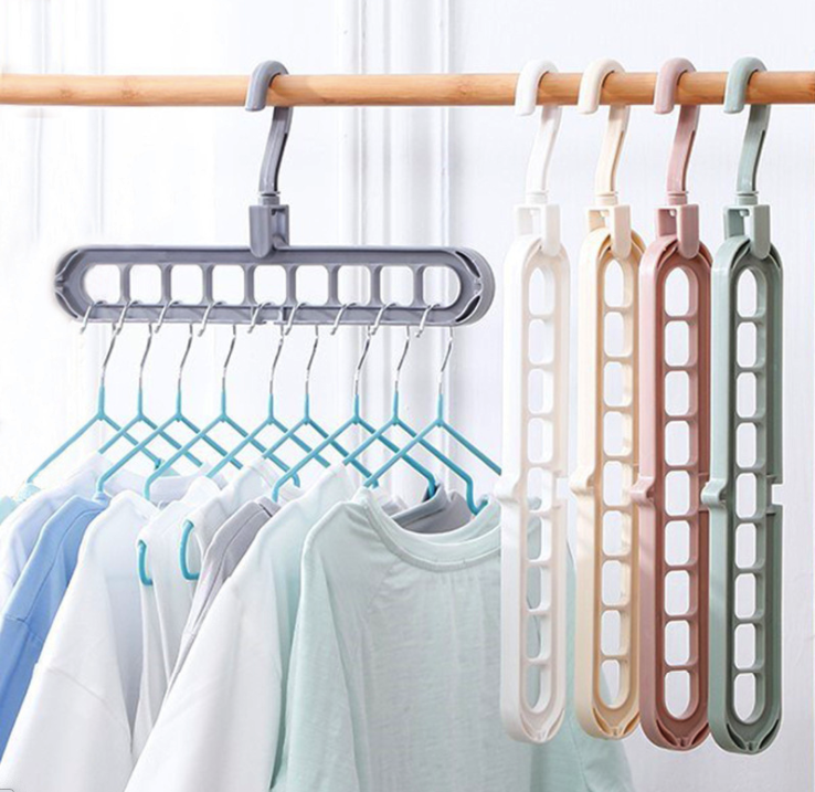 [HCM]Móc Treo Đồ Đa Năng 9 Lỗ/ Thanh Treo Đồ Tiết kiệm Diện Tích H060