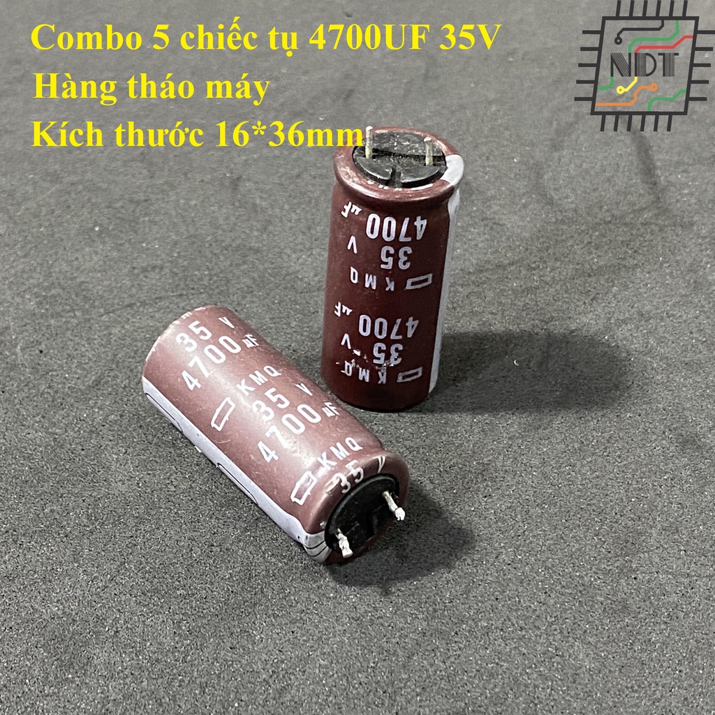 Combo 5 Chiếc Tụ 4700UF 35V (Hàng Tháo Máy)