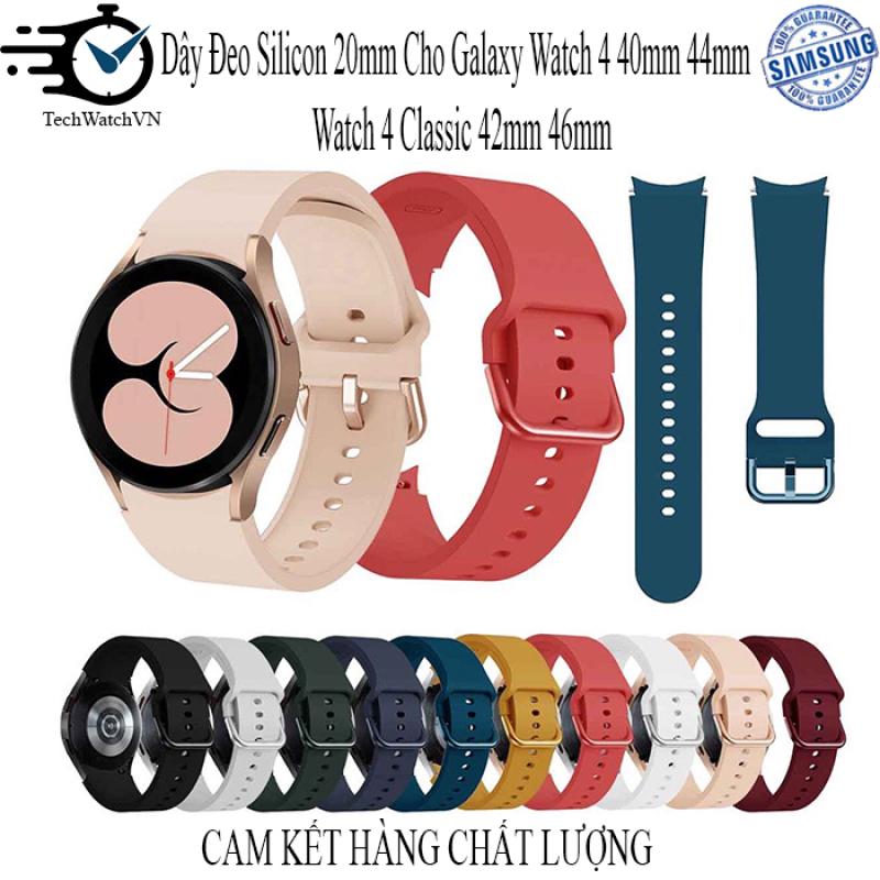 Dây Đeo Silicon 20mm Cho Đồng Hồ Thông Minh Samsung Galaxy Watch 4 40mm 44mm & Watch 4 Classic 42mm 46mm