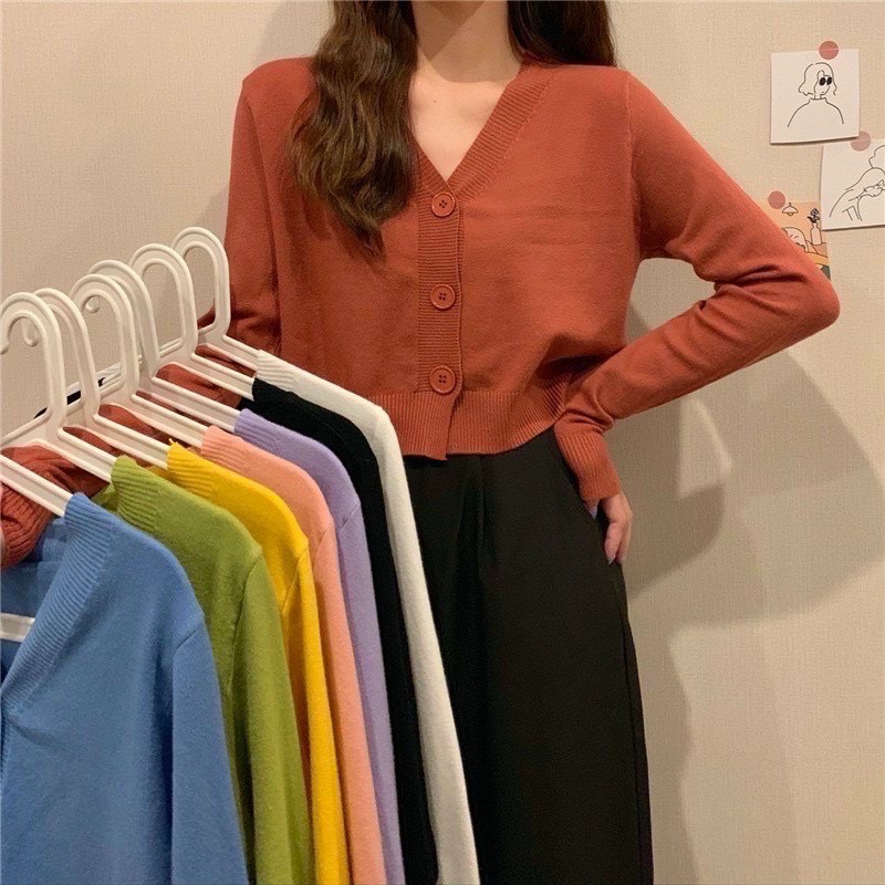 Áo len cardigan 3 khuy siêu mềm đẹp