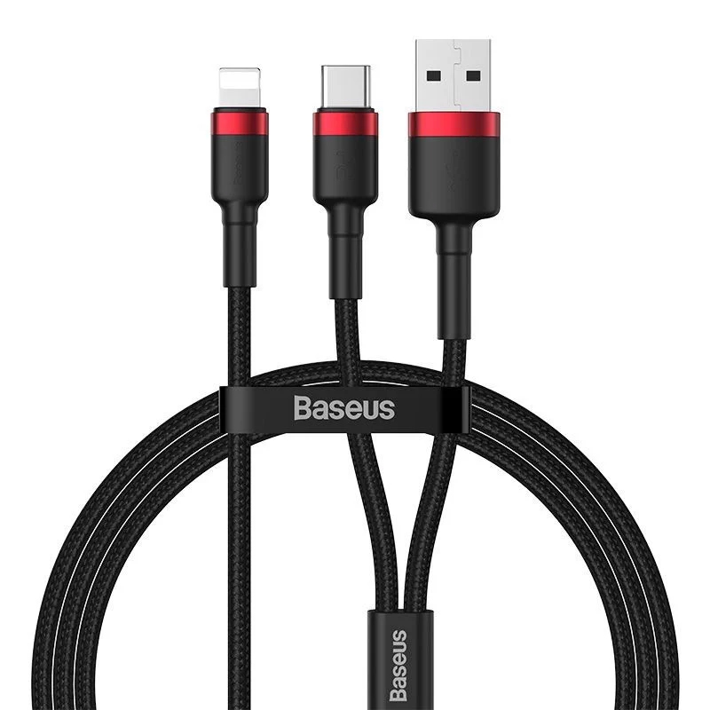 Cáp sạc nhanh USB/TypeC sang Lightning Baseus CATKLF-ELG1 Cafule dài 1.2m hỗ trợ PD 18W max 2.4A (nhiều màu) - Nhat Tin Authorised Store