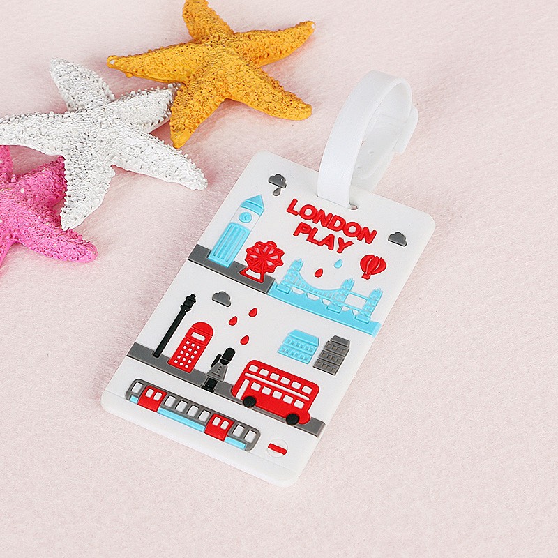 [Hàng Mới Về] Name Tag Thẻ Đeo Bảng Tên Silicon Chống Thất Lạc Cho Balo/ Vali Siêu Cute