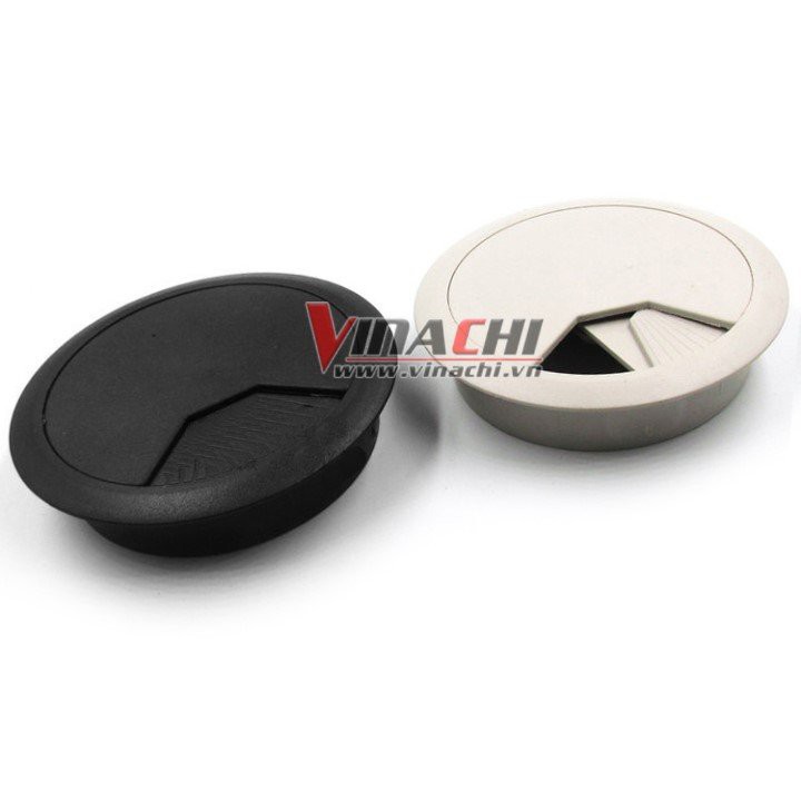 Nắp luồn dây điện tròn - trắng - 50*59mm - bộ 5 cái - nắp luồn dây điện tròn vinachi tạo lỗ cắt luồn dây điện qua mặt bàn