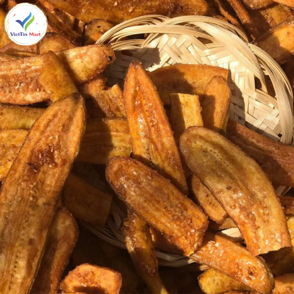 [HCM] CHUỐI SẤY MÈ GỪNG THƠM GIÒN 500G