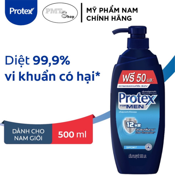 Sữa tắm nam Protex Men Sport 500ml diệt 99.9% vi khuẩn cao cấp