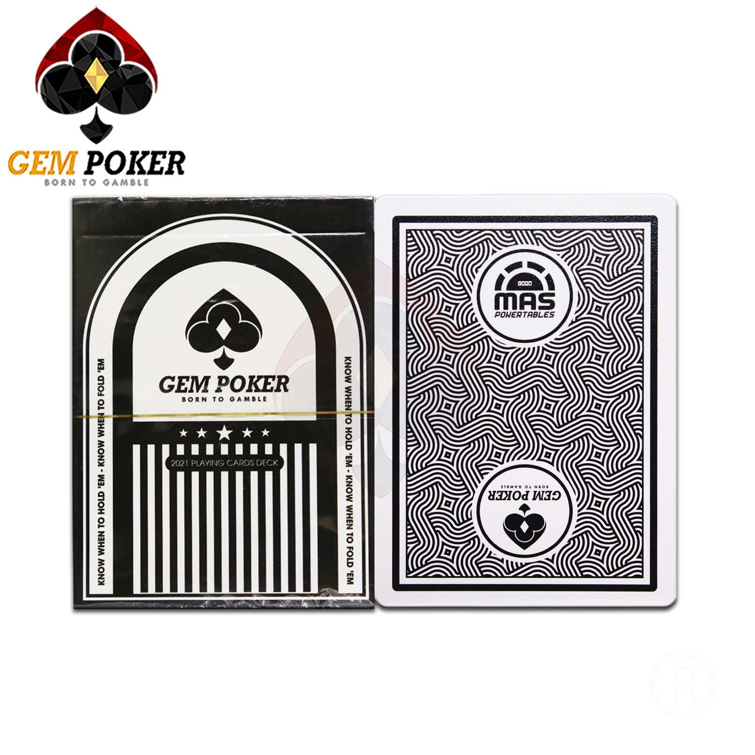 BÀI GEM POKER ONYX & MUSTARD 100% PLASTIC