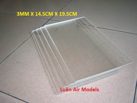 [HCM][3mm 14.5x19.5cm] Combo 5 tấm nhựa mica cứng trong suốt làm hồ cá chuồng kính hộp kính kính khung ảnh kính ốp biển số xe chế đồ chơi sáng tạo mô hình thủ công trang trí (VA143x5 TP) - Luân Air Models