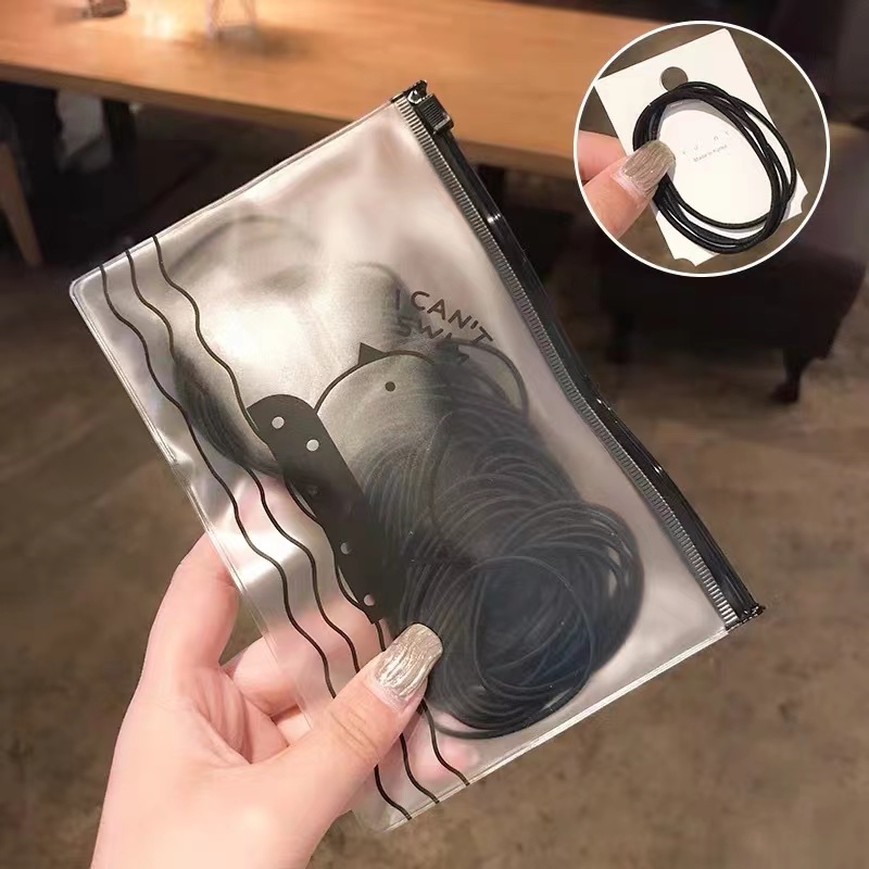 100pcs dây thun dây tóc ban nhạc không làm tổn thương dây buộc tóc dây tóc dây thun đầu dây đàn hồi độ đàn hồi cao