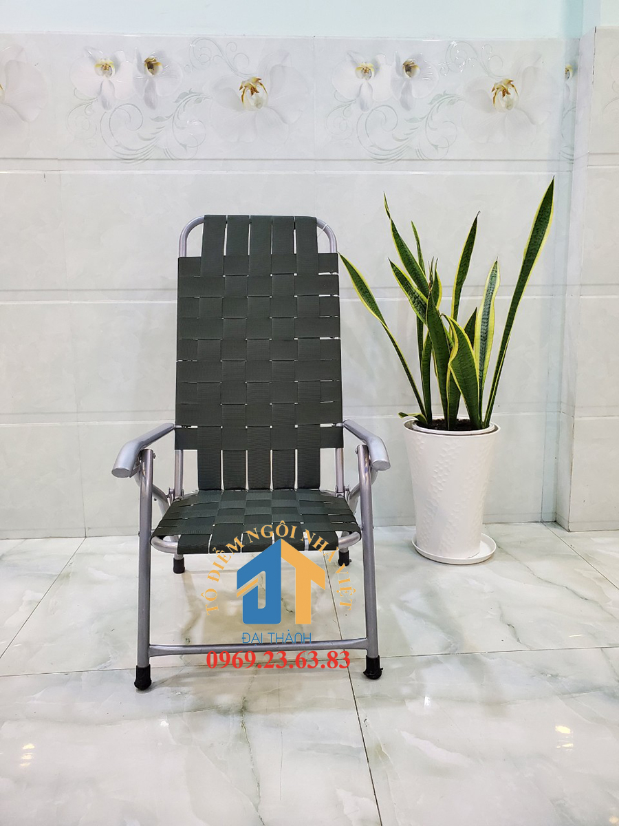 Ghế bố xếp sắt mini dây đan ĐẠI THÀNH-GX19