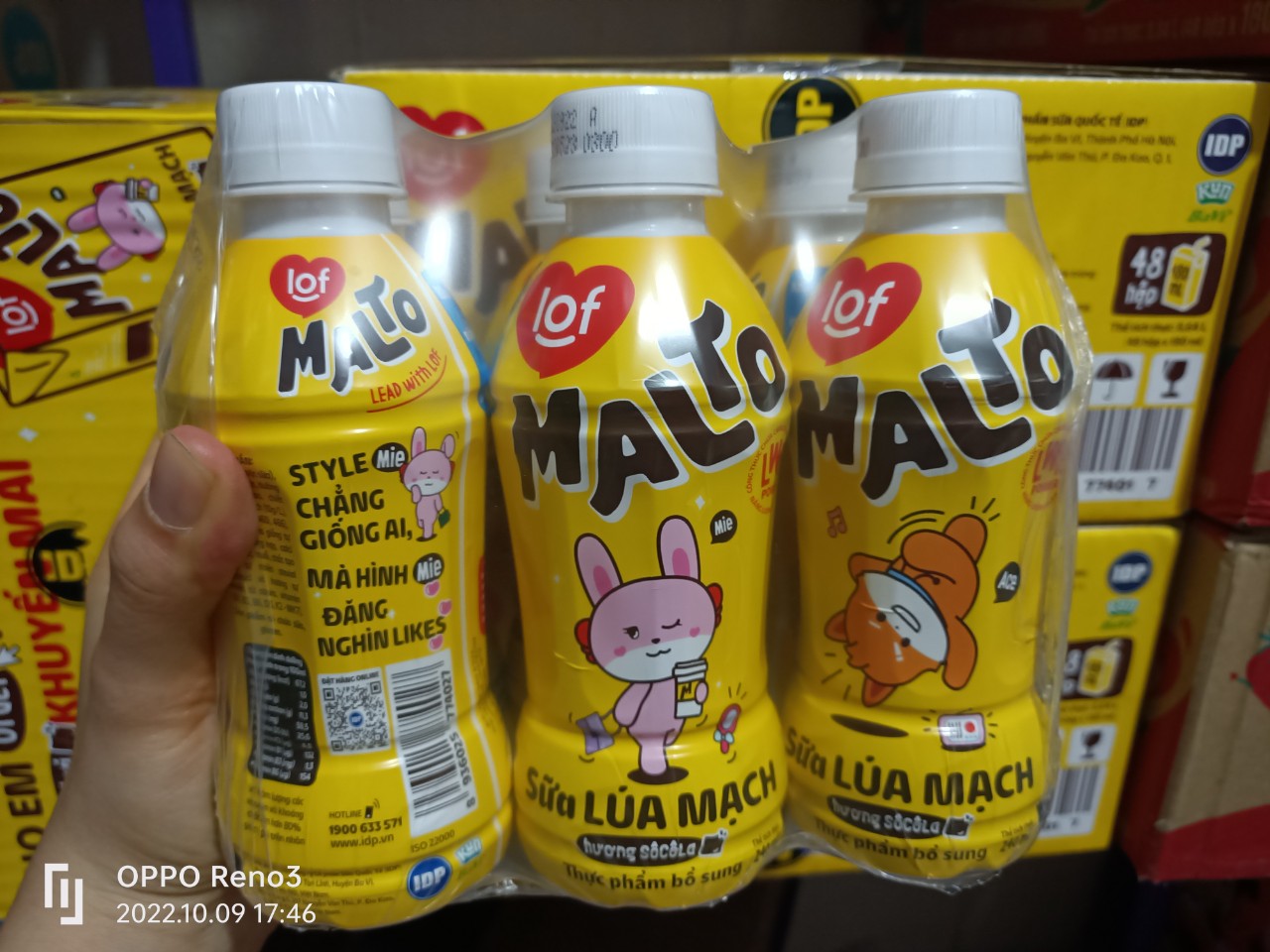 Thùng 24 chai 340ml Sữa chua MALTO vị nguyên bản