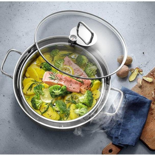 Nồi lẩu hấp đa năng wmf chảo xào inox 18/10 size 28cm dùng bếp từ