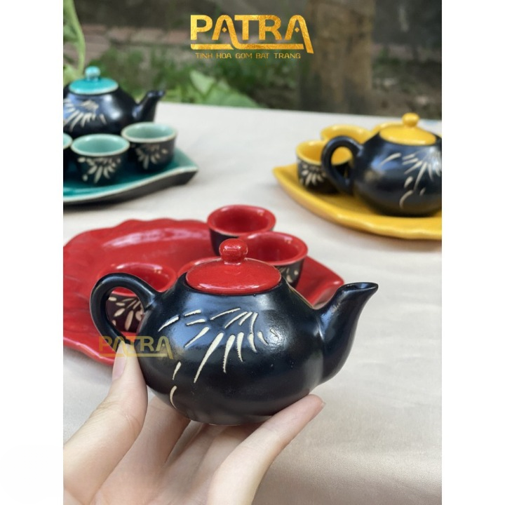 Bộ Ấm Chén Mini Thờ Cúng Trưng Bày Ấm Chén Hạt Mít Pha Trà Sen Bát Tràng, Nhiều Mẫu Lựa Chọn