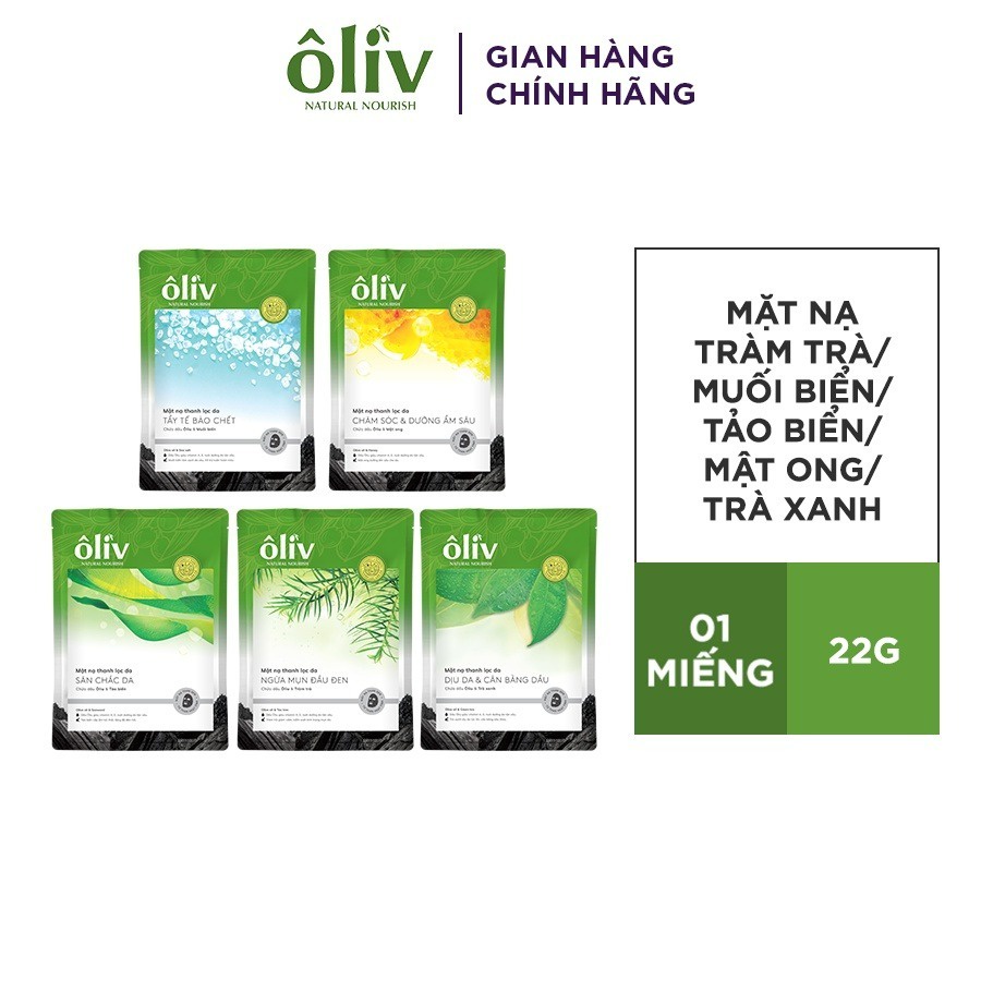 [Hàng tặng không bán] Mặt Nạ Oliv Thanh Lọc Da 22g Muối Biển
