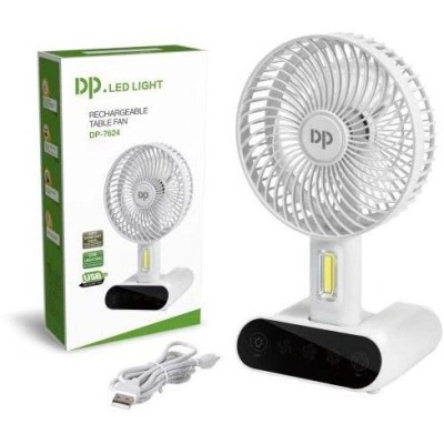 [HCM]Quạt Sạc Điện Có Led Cảm Ứng 3 Chế Độ Mát DP-7624