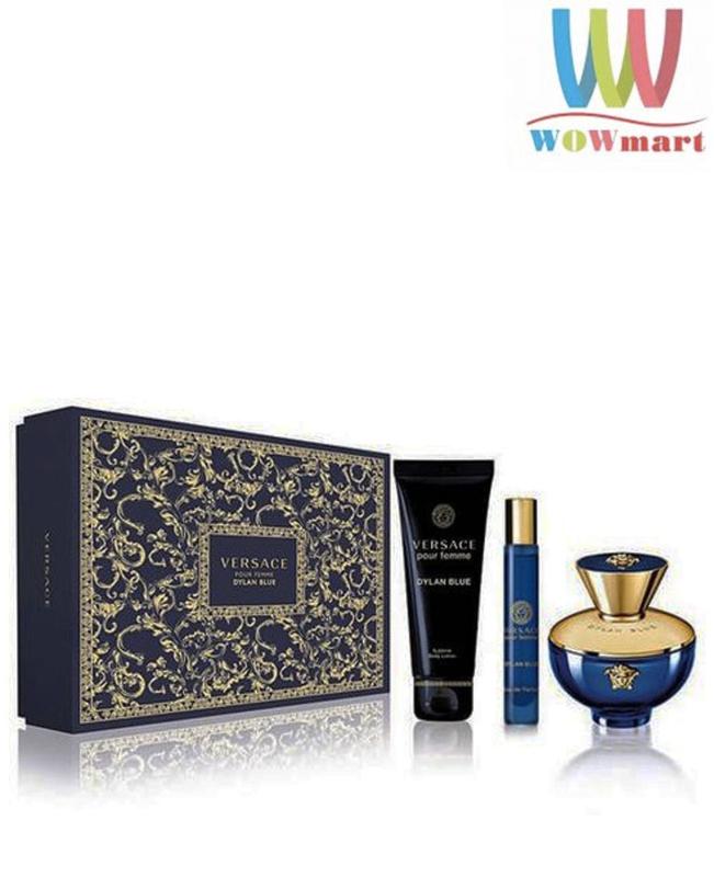 Versace Dylan Blue Pour Femme EDP Gift Set 3 ( nước hoa 100ml / lotion 150ml / chai xịt 10ml ) - PHÁP