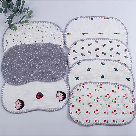 GỐI XÔ NHĂN 10 LỚP CHO BÉ SƠ SINH FREESHIP gối mỏng thoáng mát không cần