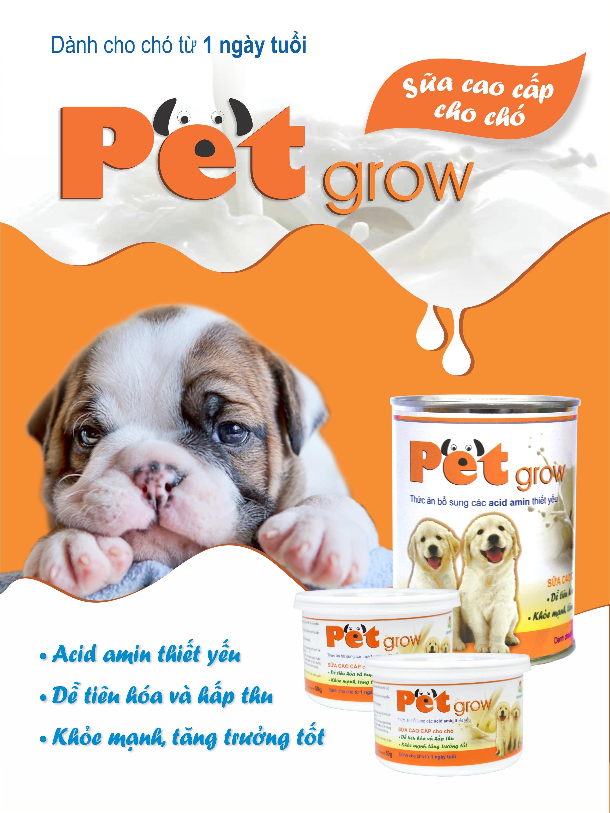 "Hoàn tiền đến 10%" Sữa chó con PET GROW (Lon 200g)