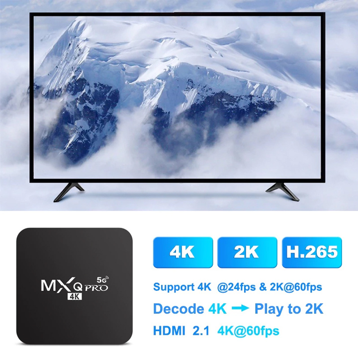 Tivi Box 16+256GB MXQ Pro 4K 5G Tiếng Việt Biến TV thường thành Smart TV xem Youtube hát Karaoke