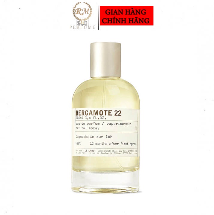 Nước Hoa Unisex 𝗟𝗲 𝗹𝗮𝗯𝗼 𝗕𝗲𝗿𝗴𝗮𝗺𝗼𝘁𝗲 𝟮𝟮 10ml