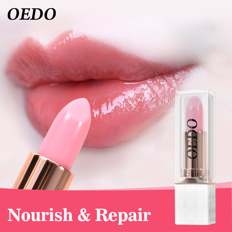 OEDO Rose Peptide Dưỡng ẩm ngăn ngừa nứt nẻ và dưỡng môi Son dưỡng không thấm nước Nhiệt độ thay đổi màu Son môi chống đông màu Anti Chapped Repair Moist - INTL
