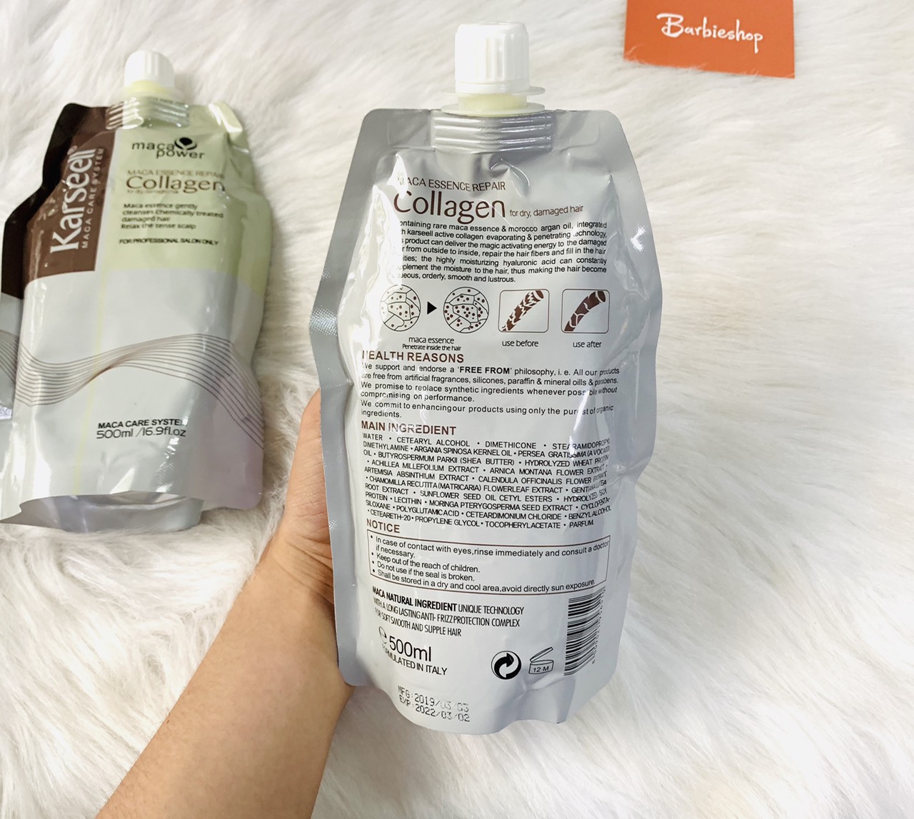 [HCM]KEM Ủ TÓC PHỤC HỒI COLLAGEN - KARSEELL MACA 500ML