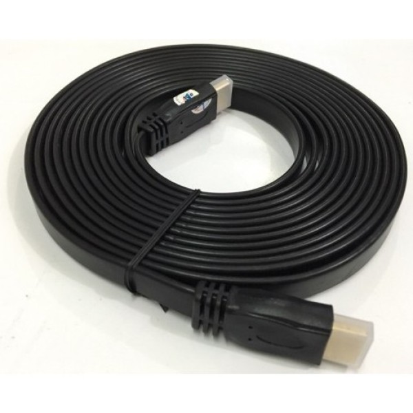 Cáp HDMI dẹt 5m (đen) chống nhiễu, dây mềm chống đứt gãy