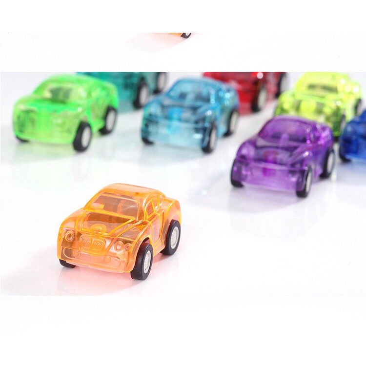 Đồ chơi xe hơi mini trong suốt cho bé (có dây cót)