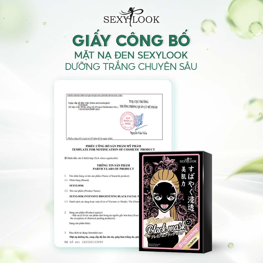 Mặt Nạ Đen Dưỡng Trắng Chuyên Sâu (28ml/miếng lẻ)