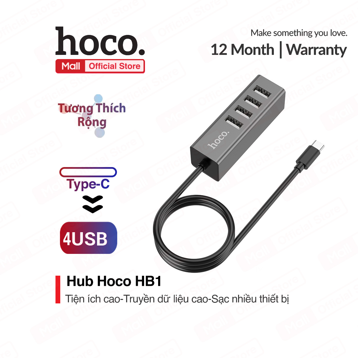 Hub usb 4 cổng hoco hb1
