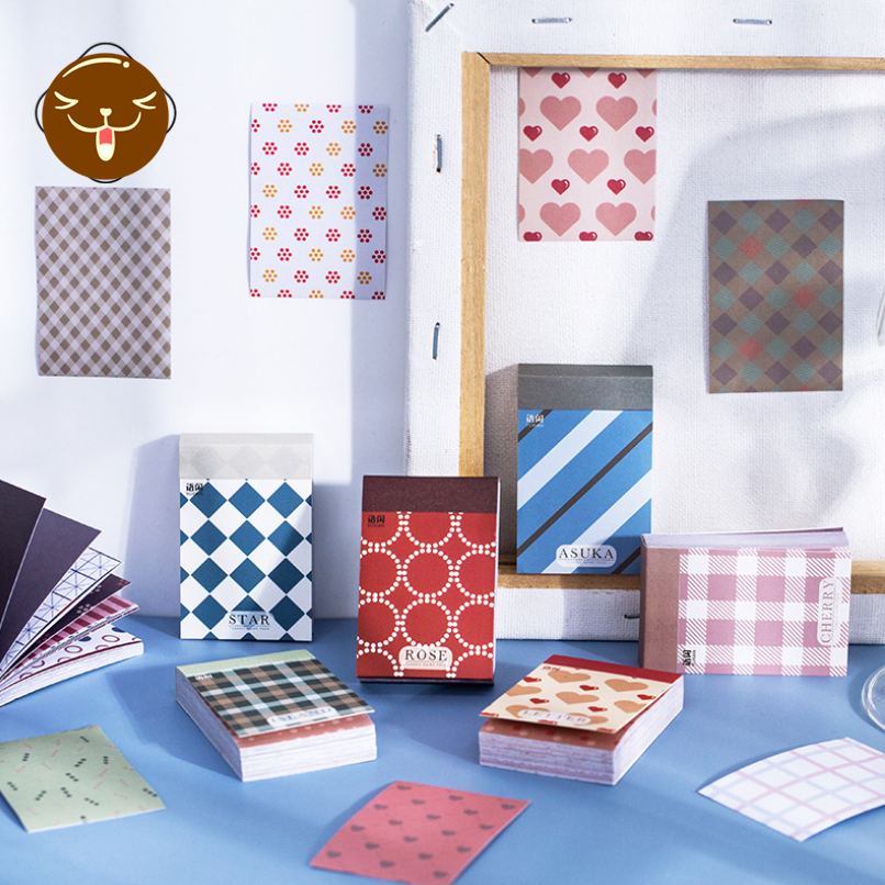 Cuốn 50 miếng sticker mẫu hoa văn cơ bản