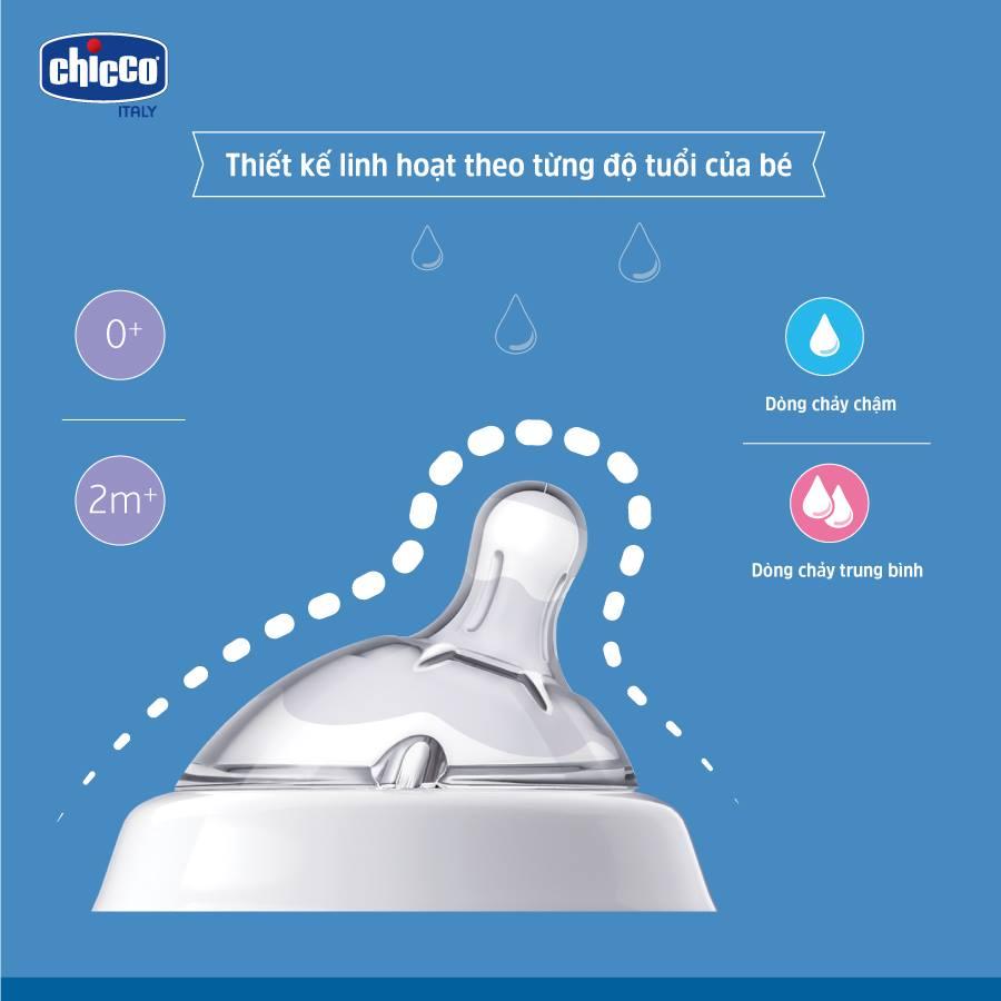 Núm ty nghiêng Pisa Natural Feeling chảy chậm Chicco 0M+