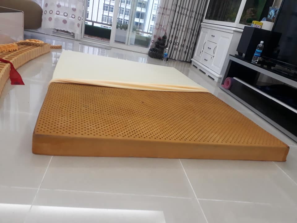 [HCM]Áo nệm vải thun trơn KT 1m6 x 2m0 x 10cm bọc 2 mặt co giãn 4 chiều có khóa kéo có 3 màu lựa chọn