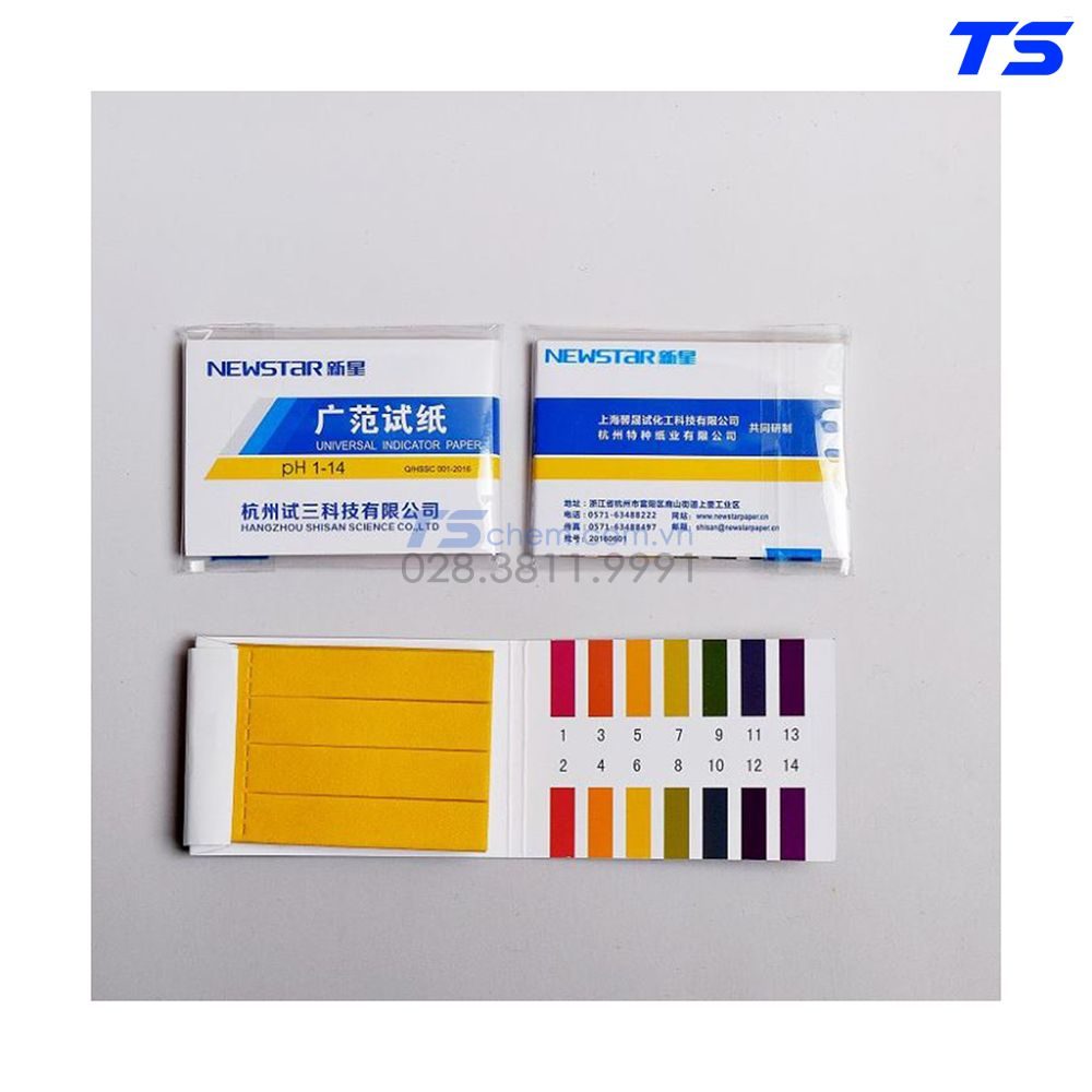 [Hộp 20 tệp] Giấy đo độ pH, Giấy đo pH mỹ phẩm, giấy quỳ tím Newstar - Hàng chính hãng