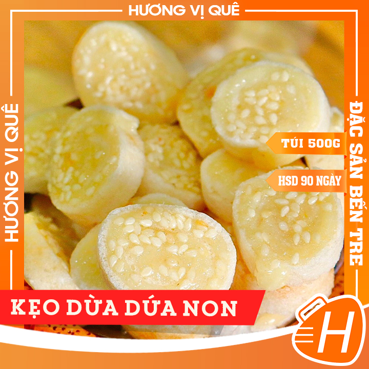 Kẹo Dừa Dứa Non - Túi 500g - Đặc Sản Bến Tre