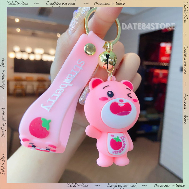 Móc khóa gấu dâu cute Date84store