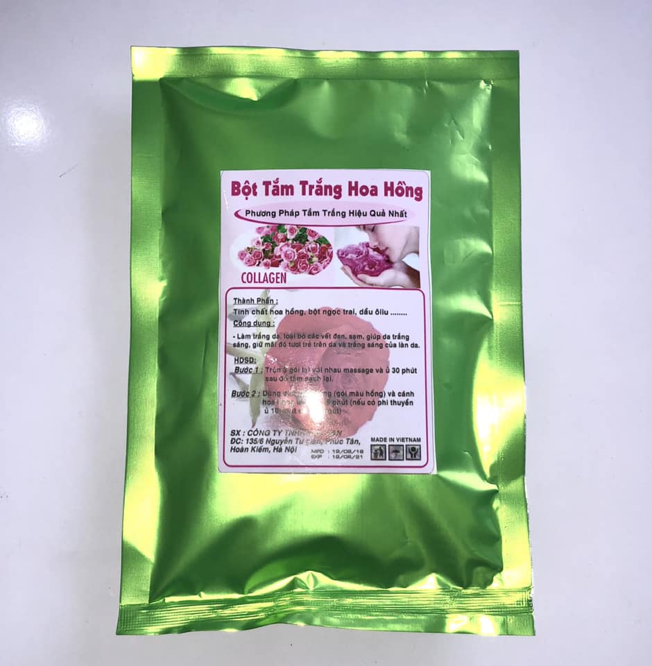 [HCM]Bột Tắm Trắng Hoa Hồng COLLAGEN