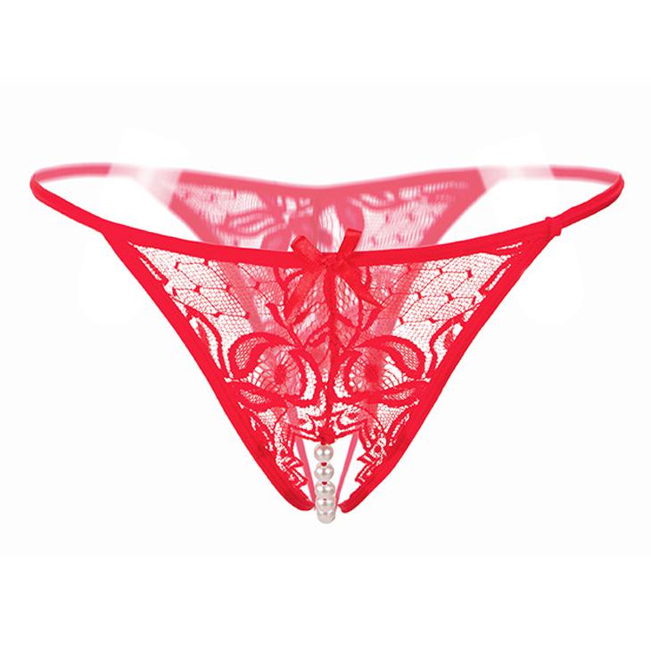 Quần lót nữ lọt khe dạng lưới - màu đỏ