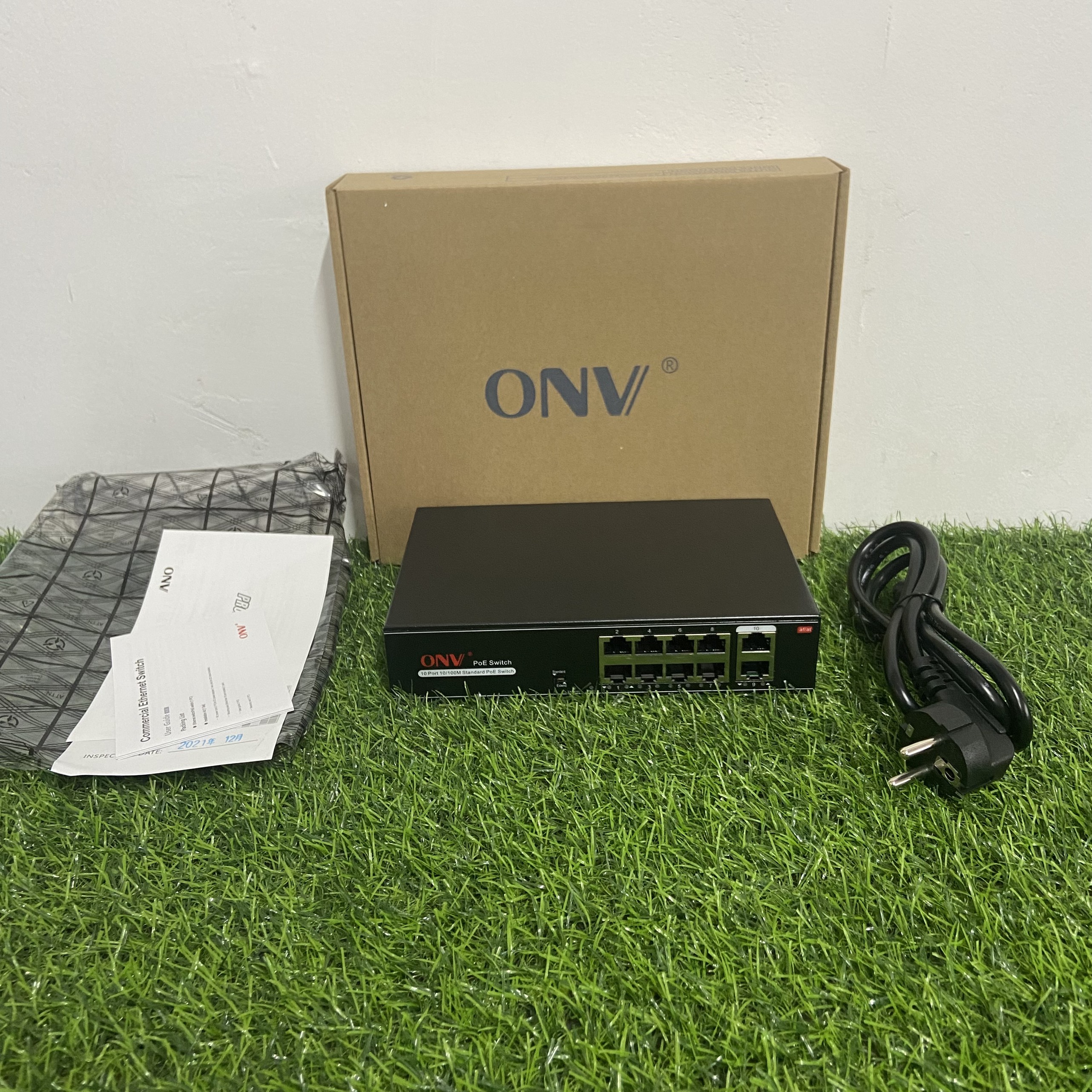 Switch POE ONV- H1108PHC 8 Port + 2 UPLINK 10/100 Base-TX (Data / Power) - Genuine