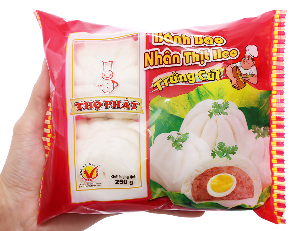 [Siêu thị WinMart] - THỌ PHÁT Bánh bao nhân thịt heo trứng cút 250g