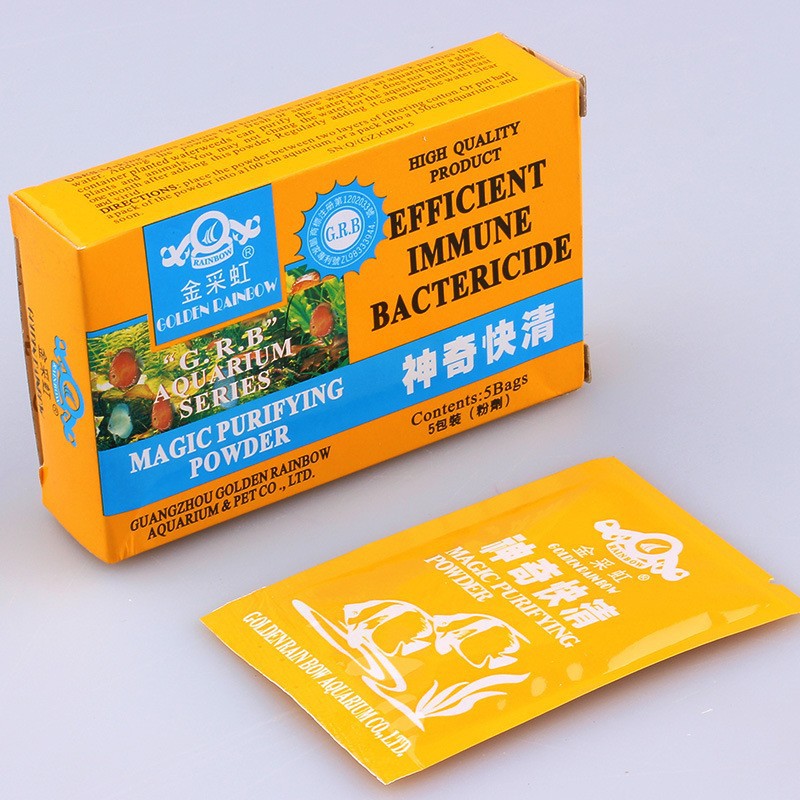 Bột diệt rong rêu cho hồ cá - Rainbow - 5 gói