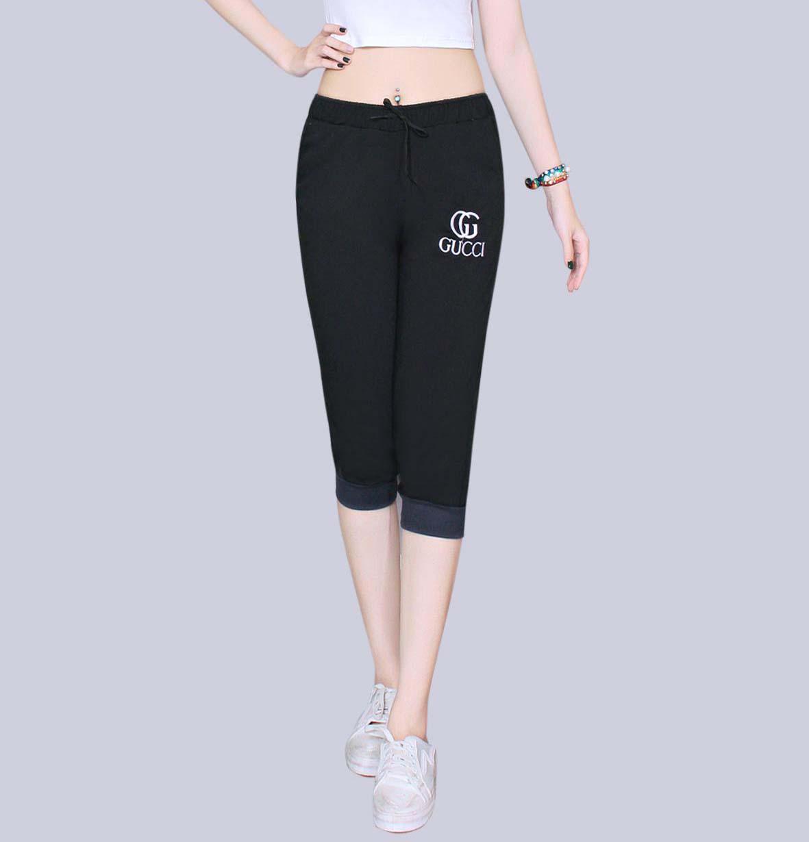 [HCM]Quần Lững jogger Nữ Co Giản Thiêu Chữ GC Long Quân Fashion JgL01