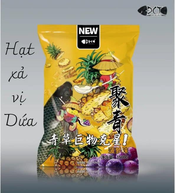 Hạt xả DAHE vị dứa, vị đào và vị ốc câu trắm trắng, trắm đen