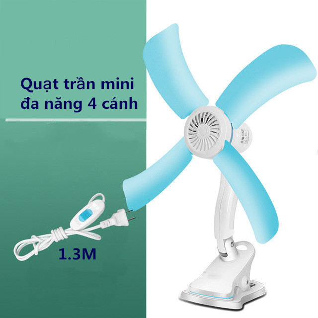 Quạt trần mini 4 cánh đa năng 47mm*41mm