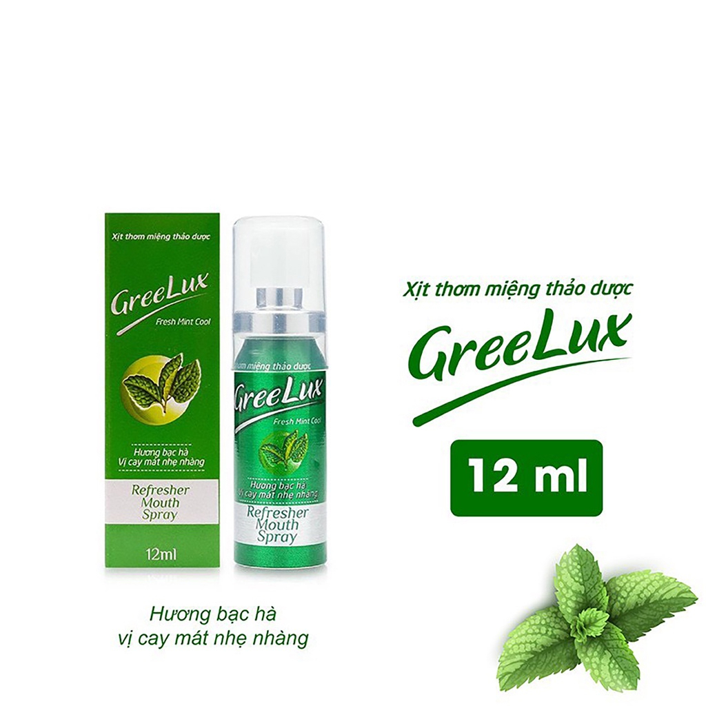 [HCM] Xịt thơm miệng thảo dược Greelux / Gree Lux (Hoa Linh) - Ngăn, khử mùi hôi (sâu răng, hút thuốc), hơi thở thơm mát