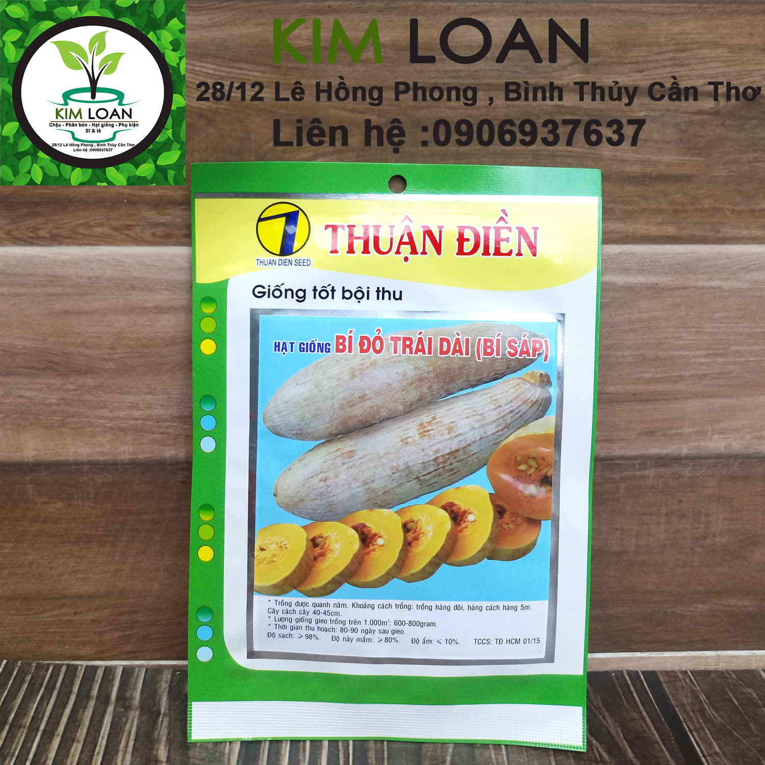 Hạt giống bí đỏ trái dài (bí sáp) gói 10g