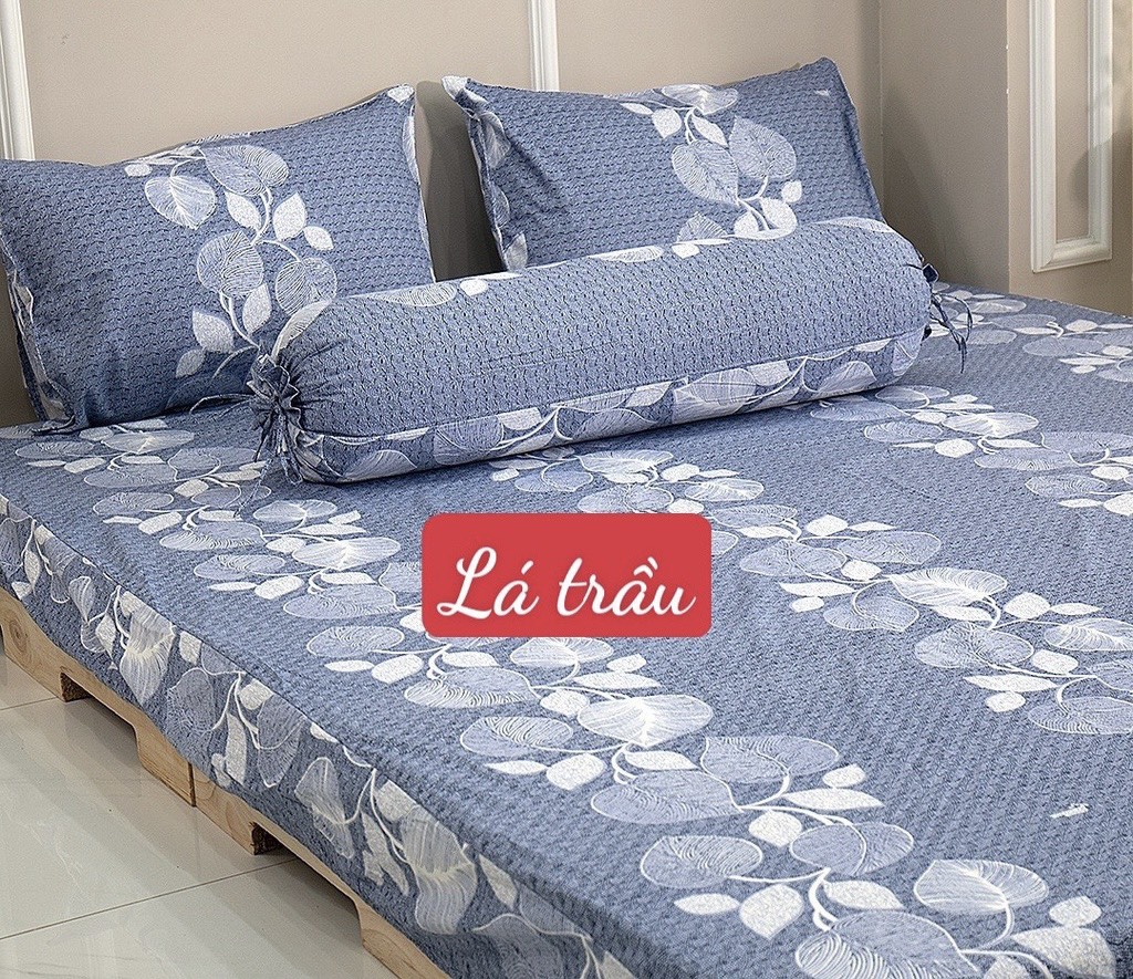 Bộ drap 1m x 2m + mền cotton 100% cao cấp chuẩn logo cty