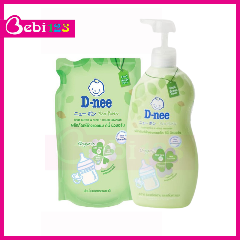 Combo nước rửa bình sữa Dnee 1 Chai 620ml & 1 Túi 600ml